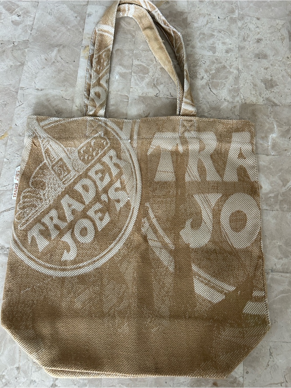 TitleVintage Trader Joe's Compass Tapestry Woven Tote Bag - Made in USA